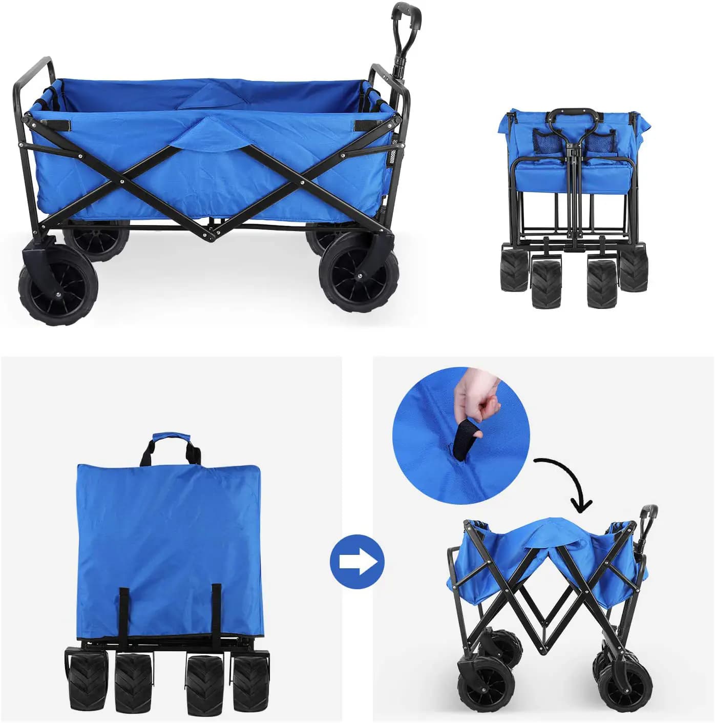 עגלת שטח מתקפלת פרגוסון ACTIVE – עד 80 ק"ג, גלגלי שטח וכיסוי נשיאה