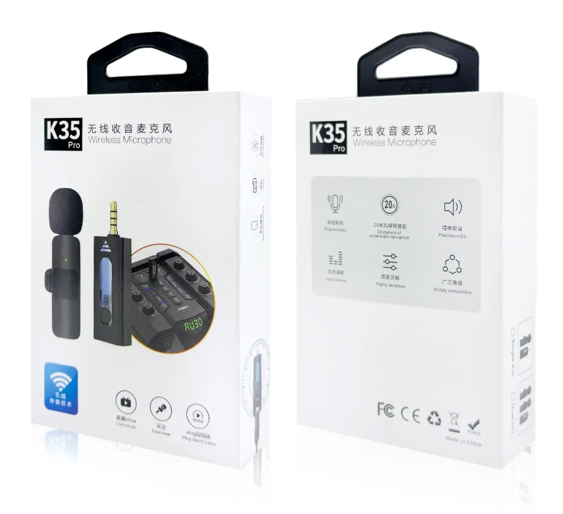 אריזת מיקרופון Dash K35 Pro Wireless Microphone