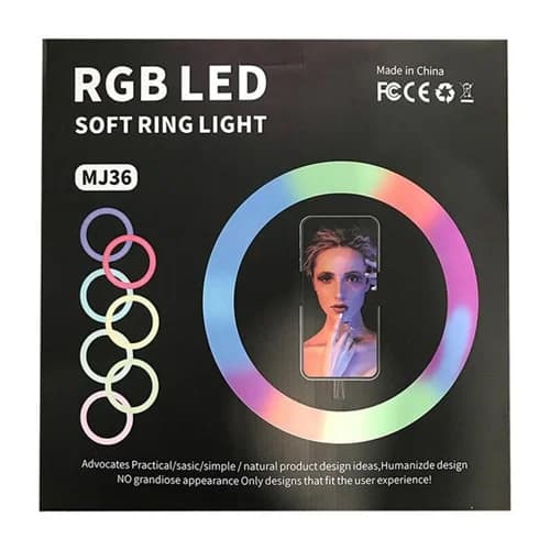 רינג 14 אינץ RGB (MJ36) שחור עם חצובה